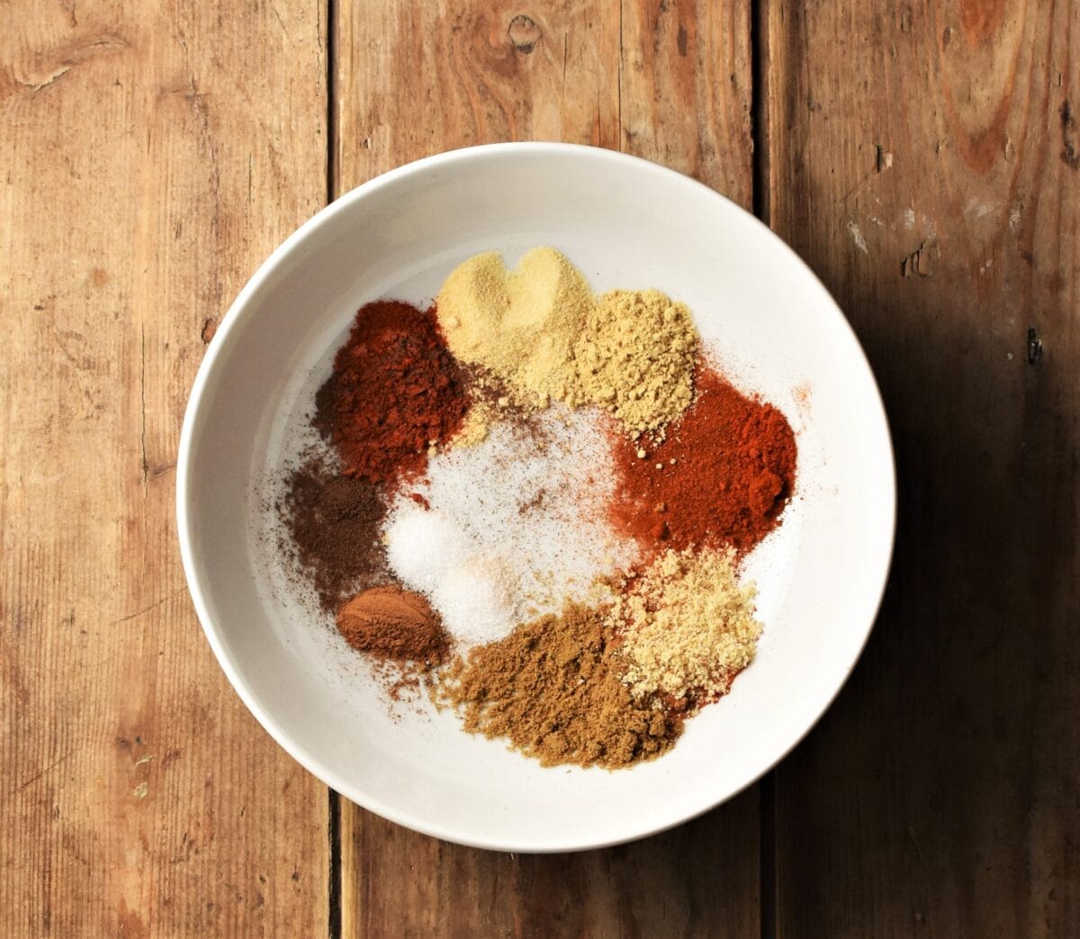 Spices in white bowl.