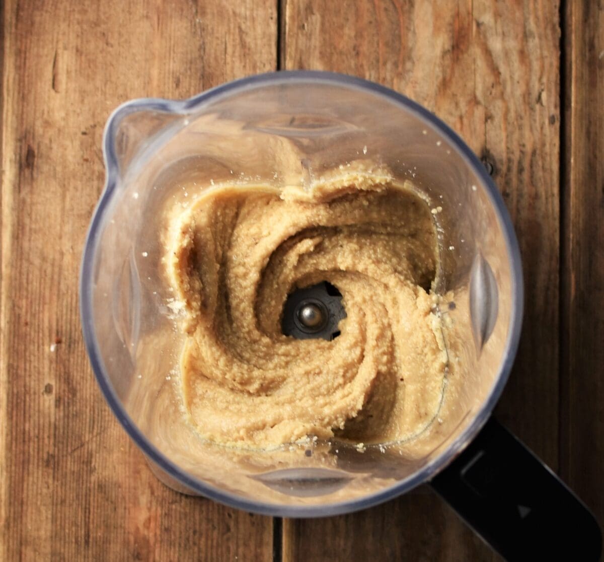 Hazelnut butter mixture in blender.