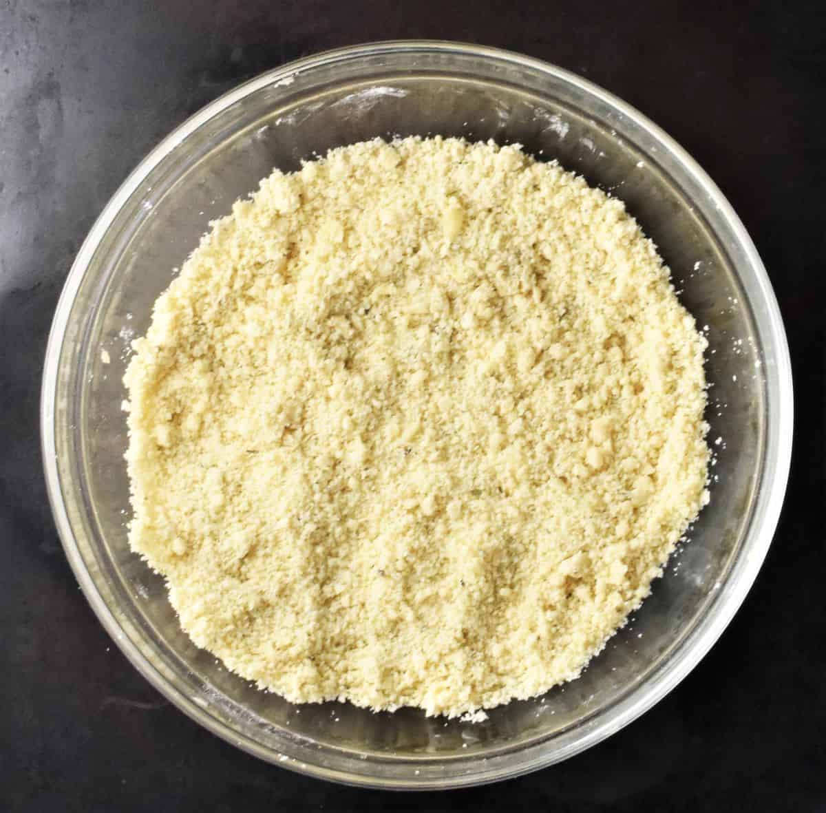 Dry scones mixture in bowl.